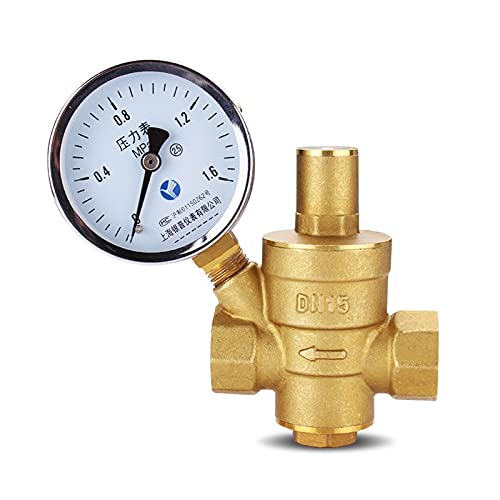 G 1/2 Quot; 3/4 Quot; 1 Zitat; 2 Zitat; Messing Wasser Druckminderer Halteventil DN15/DN20/DN25/DN32 Regler Einstellbare Entlastungsventil Manometer 1 Stücke(Without Gauge,DN50) von HZDXWXOJ