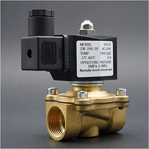 Magnetventil Wasser Normalerweise Geschlossen Messing Ventile 220V 12V 24V Luft Wasser Gas Membran Ventil 1/4 3/8 1/2 3/4 1 2 zoll Nützlich(Schwarz,3/4Inch) von HZDXWXOJ