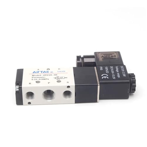 Pneumatisches Magnetventil 4V110/4V210/4V310/4V410 Umkehrventil Steuerluftventil(4v210-06,1.5 Inch) von HZDXWXOJ
