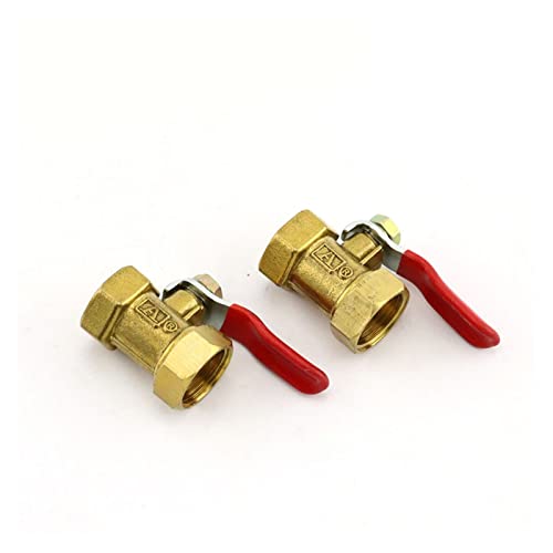 Ventil Pneumatik 1/4'' 3/8'' 1/2'' BSP Innengewinde Mini Kugelhahn Messing Anschluss Joint Kupfer Fitting Koppler Adapter Wasser Luft(0.5 Inch) von HZDXWXOJ