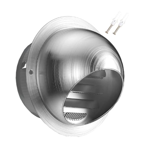 HZEPDVT 1 Stück 304 Edelstahl-PVC-Abluftkanal for Badezimmerwanddekoration, Abluftkanal mit feinmaschigem Anti-Fremdkörper-Schutz(250mm(10in)) von HZEPDVT