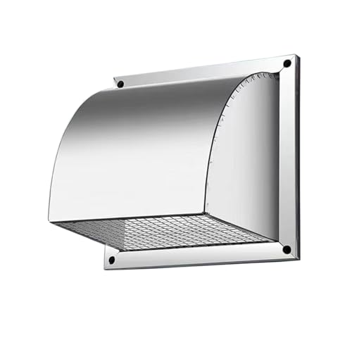 HZEPDVT Quadratische Dunstabzugshaube aus Edelstahl 304, Ablufthaube, 1 Stück, mit Sieb, Lüftungshaube, großer Abluftanschluss, Außenrohr-Lüftungskappe(200mm) von HZEPDVT