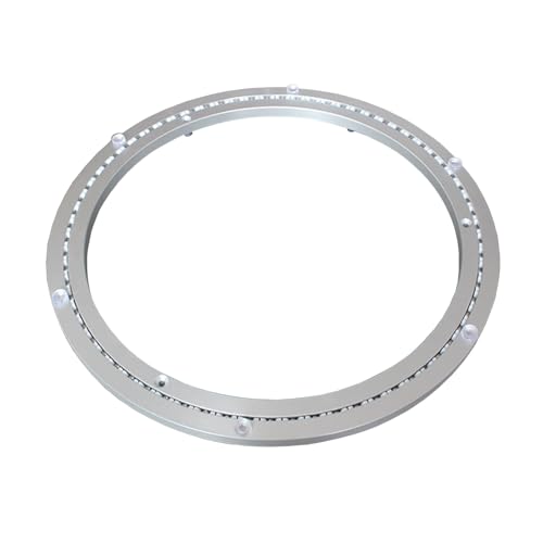 HZEPDVT Runder Tisch Lazy Susan Leise Aluminiumkern Haushalts-Rundtisch Drehlager Aluminiumlegierung Leise Desktop-Drehschiene(23.62in) von HZEPDVT