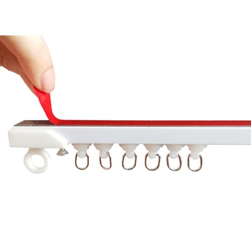 HZEPDVT Stanzfreie Klebeschiene mit Riemenscheibe. Ultradünnes, nach innen öffnendes Fenster. Seitlich montierte Einzelschiene. Oben montierte Selbstklebende Schiene(110cm(43.3in)) von HZEPDVT