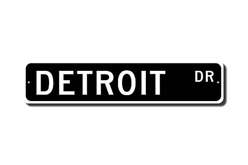Metallschild Blechschild Detroit DR Lustige Metallschilder Vintage Schild Retro Blechschilder Aluminium Metallschild für Schlafzimmer Küche Garten Wand Bab Club Kaffee Hängeschild Heimdekoration 10,2 Metallschild Blechschild Detroit DR Lustige Metallschilder Vintage Schild Retro Blechschilder Aluminium Metallschild für Schlafzimmer Küche Garten Wand Bab Club Kaffee Hängeschild Heimdekoration 10,2 von HZHAOHE