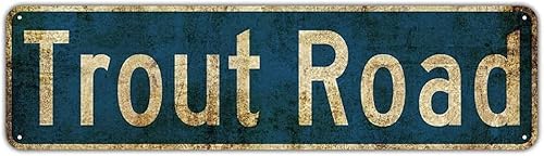 Metallschild Blechschild Forelle Straße Lustige Metallschilder Vintage Schild Retro Blechschilder Aluminium Metallschild für Schlafzimmer Küche Garten Wand Bab Club Kaffee Hängeschild Heimdekoration Metallschild Blechschild Forelle Straße Lustige Metallschilder Vintage Schild Retro Blechschilder Aluminium Metallschild für Schlafzimmer Küche Garten Wand Bab Club Kaffee Hängeschild Heimdekoration von HZHAOHE