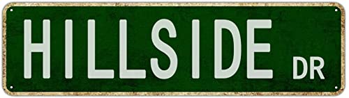 Metallschild Blechschild Hillside Drive Lustige Metallschilder Vintage Schild Retro Blechschilder Aluminium Metallschild für Schlafzimmer Küche Garten Wand Bab Club Kaffee Hängeschild Heimdekoration Metallschild Blechschild Hillside Drive Lustige Metallschilder Vintage Schild Retro Blechschilder Aluminium Metallschild für Schlafzimmer Küche Garten Wand Bab Club Kaffee Hängeschild Heimdekoration von HZHAOHE