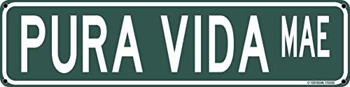Pura Vida Mae Costa Rica Straßenschild 40,6 x 10,2 cm, lustiges Blechschild, Strandsurfer-Thema, Tico Tica Pride Shore Home Indoor Outdoor Pool Deck Decor Pura Vida Mae Costa Rica Straßenschild 40,6 x 10,2 cm, lustiges Blechschild, Strandsurfer-Thema, Tico Tica Pride Shore Home Indoor Outdoor Pool Deck Decor von HZHAOHE