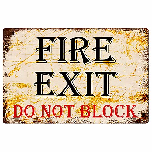 Schild mit Aufschrift "Fire Exit Do not Block", Aluminium-Blechschild, Eisenmalerei für drinnen und draußen, Zuhause, Bar, Kaffee, Küche, Wanddekoration, 15,2 x 20,3 cm Schild mit Aufschrift "Fire Exit Do not Block", Aluminium-Blechschild, Eisenmalerei für drinnen und draußen, Zuhause, Bar, Kaffee, Küche, Wanddekoration, 15,2 x 20,3 cm von HZHAOHE