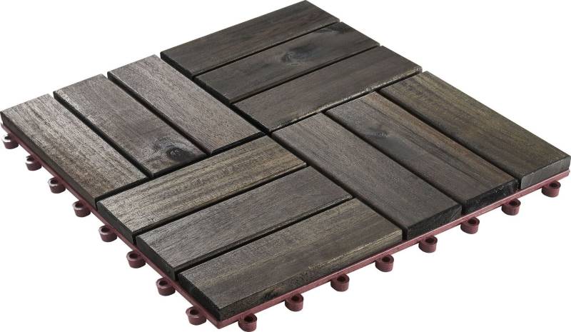 Akazienfliese 30x30cm, geölt, 6-er Pack von HZL