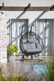 Doppel Hängekorb Klifton schwarz von HZL