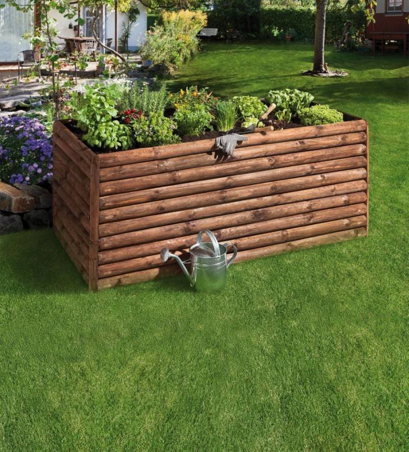 Hochbeet aus Halbrundriegeln von HZL