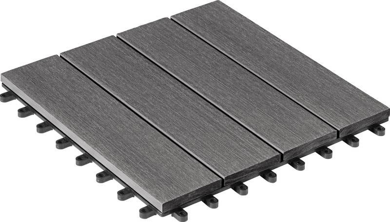 WPC-Fliese gebürstet 30x30cm, 6er-Pack WPC-Fliese gebürstet 30x30cm, 6er-Pack von HZL