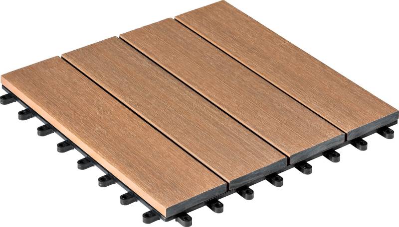 WPC-Fliese gebürstet 30x30cm, 6er-Pack von HZL