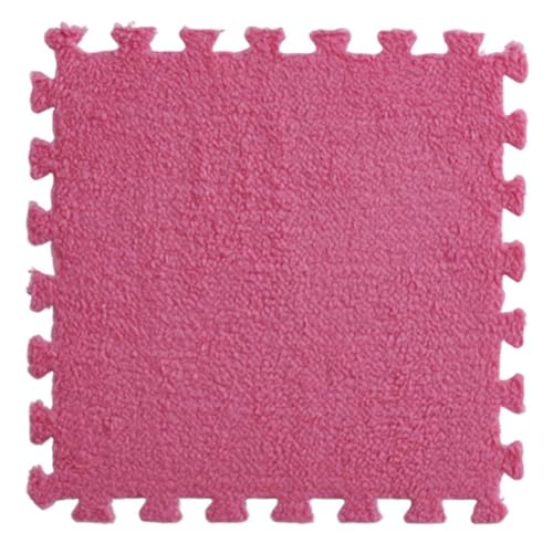 30 * 30 cm weiche Matte Krabbelteppich Teppich, Eva-Schaum Boden Puzzle Pad Teppich geeignet for Zuhause, Hotel, Schlafzimmer 10pc(Rose Red) von HZLXF1
