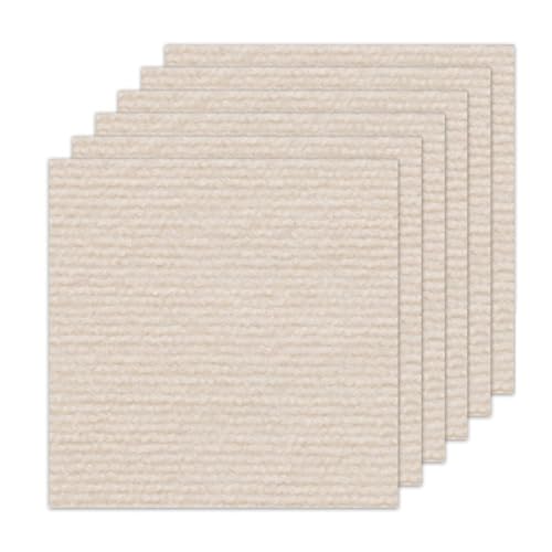 HZLXF1 12er-Pack abziehbare und aufklebbare Teppichfliesen, Katzenkratzbrett, abnehmbare Bodenfliesenmatten for die Inneneinrichtung(Khaki) von HZLXF1