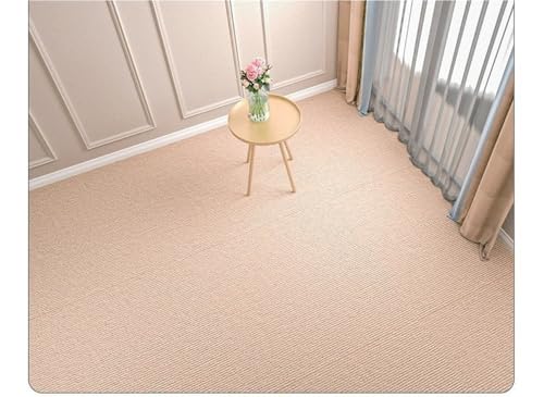 HZLXF1 30 x 30 cm große Quadrate, Selbstklebende Teppichbodenfliesen, weich gepolsterte Teppichfliesen, DIY for Schlafzimmer, Wohnzimmer, Innenbereich(Beige) von HZLXF1