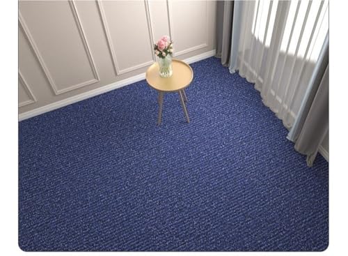 HZLXF1 30 x 30 cm große Quadrate, Selbstklebende Teppichbodenfliesen, weich gepolsterte Teppichfliesen, DIY for Schlafzimmer, Wohnzimmer, Innenbereich(Blue) von HZLXF1
