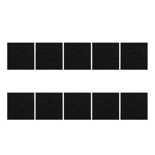 HZLXF1 30x30cm Selbstklebender Teppich Quadratisch, Abziehbarer Aufkleber Fußmatten for Heimwerker Heimtextilien Fliesen Flur Innen(Black) von HZLXF1