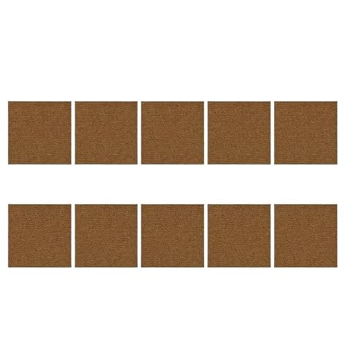 HZLXF1 30x30cm Selbstklebender Teppich Quadratisch, Abziehbarer Aufkleber Fußmatten for Heimwerker Heimtextilien Fliesen Flur Innen(Brown) von HZLXF1