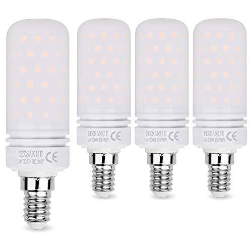HZSANUE LED Lampen 15W, 120W Glühlampenäquivalent, 1700lm, 3000K Warmweiß, E14 Kleine Edison Schraube, 4 Stück von HZSANUE