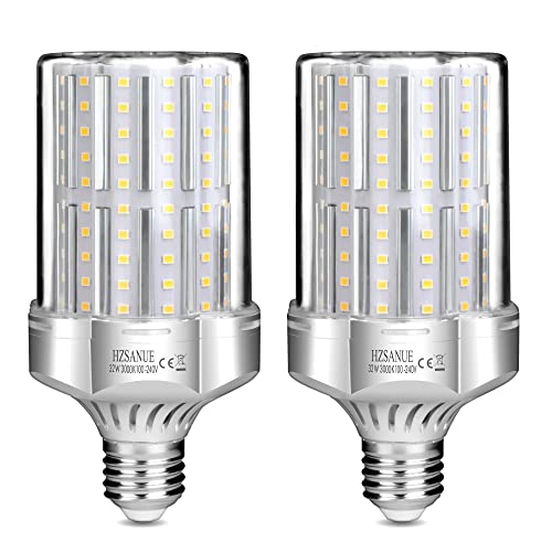 HZSANUE LED Lampen 32W, 260W Glühlampenäquivalent, 3600lm, 3000K Warmweiß, E27 Edison Schraube, 2 Stück von HZSANUE
