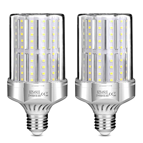 HZSANUE LED Lampen 32W, 260W Glühlampenäquivalent, 3600lm, 6000K Kaltweiß, E27 Edison Schraube, 2 Stück von HZSANUE