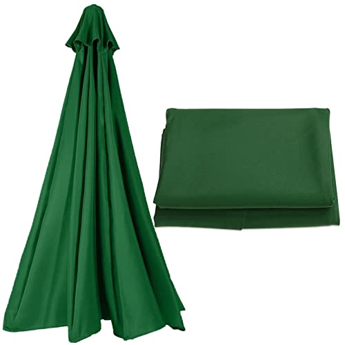 HZSCL Sonnenschirm Bespannung Ersatzbezug, Ersatzdach Für Einen Sonnenschirm, Ersatzbezug Mit 270cm/300cm Durchmesser 6 Streben/8 Streben (Color : Green, Size : 3m/9.8ft (6ribs)) von HZSCL