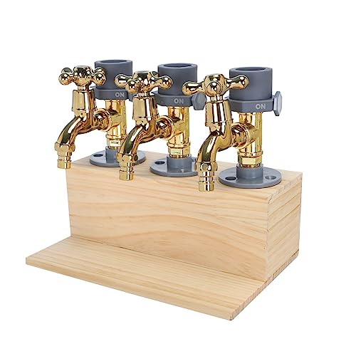 Flaschenständer für 1/2/3 Flaschen, Alkoholspender, Whiskyspender, Getränke-Weinregalspender, Wasserhahn-Form, Likörspender für Partys, Abendessen, Bars und Getränkestationen (drei) von HZling