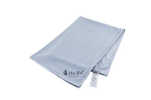 Ha-Ra Shiny Gläsertuch blau I Mikrofaser-Tuch für Gläser & Besteck I Reinigungstuch aus Polyester I handgefertigter Putzlappen zum Polieren I fusselfreie Tücher in 56 x 40 cm von Ha-Ra