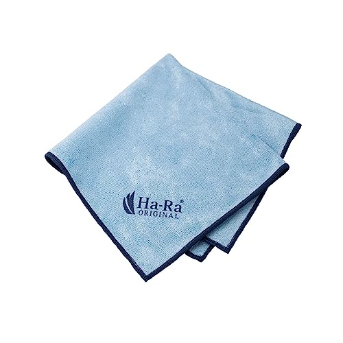 Ha-Ra Star-Tuch blau I Mikrofaser Tuch für die Oberflächen-Reinigung I Putztuch mit blauem Saum in 40 x 40 cm I Hochleistungs-Mikrofaser I hohe Reinigungskraft & trocknet streifenfrei von Ha-Ra