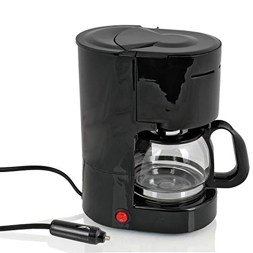 Ha ba Kaffeemaschine 12 Volt, 170W, 600ml, 6 Tassen schwarz für Camping, Auto, Boot von HABA
