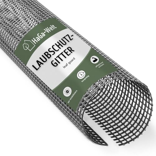 HaGa Dachrinnen Laubschutz | 100mm-125mm in 2m Länge | 10 Stk – Laubschutzgitter für Dachrinnen – Laubfang in schwarz – UV-beständig – langlebiges Material - Laubschutzgitter – Regenrinnen Laubschutz von HaGa