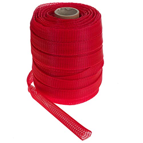 HaGa® 5 m Verpackungsnetz Netzschlauch Schutznetz Ø 50-100 mm rot | Oberflächenschutznetz | Netzbeutel | wiederverwendbar | Meterware von HaGa