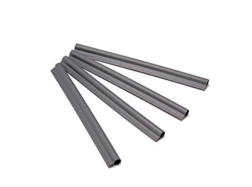 HaGa® Abschlussleiste 100 Stück - Abschlussschiene für PE-Sichtschutzstreifen in anthrazit - Befestigungsclips von HaGa