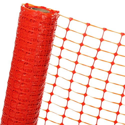 HaGa® Absperrzaun 1,2m x 25m - Bauzaun Zaun mit 120g/m² - Baustellenzaun Kunststoffzaun Gartenzaun in orange von HaGa