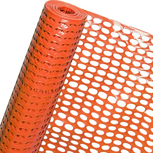 HaGa® Absperrzaun orange, 1m x 1,2m Höhe, Maschenweite 50mm x 35mm, ideal für Baustellen Sicherheitszaun Bauzaun Kunststoffzaun von HaGa