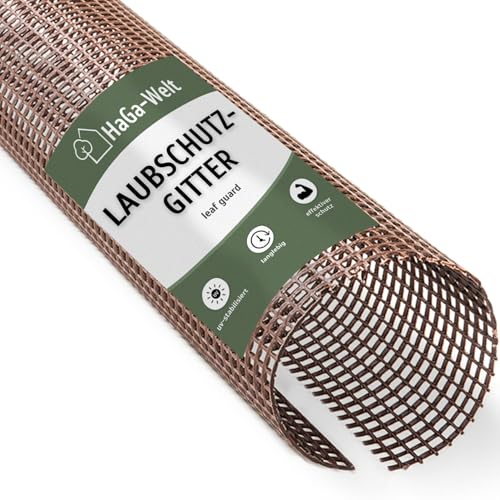 HaGa Dachrinnen Laubschutz | 100mm-125mm in 1m Länge | 10 STK – Laubschutzgitter für Dachrinnen – Laubfang in schwarz – UV-beständig – langlebiges Material - Laubschutzgitter – Regenrinnen Laubschutz von HaGa