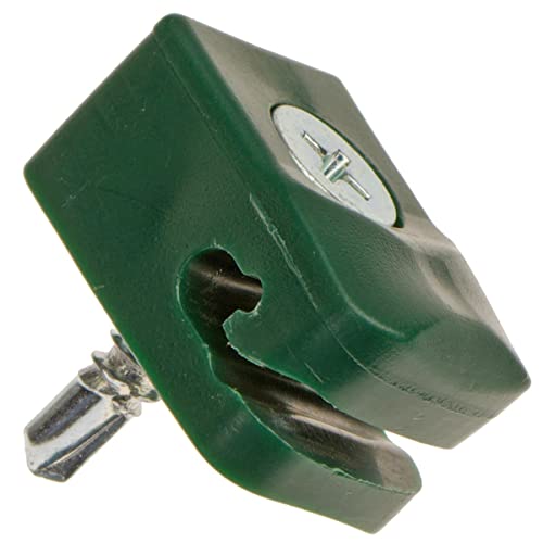 HaGa® Drahthalter mit Schraube 5 Stück - Spanndrahthalter 16mm x 26mm in grün von HaGa
