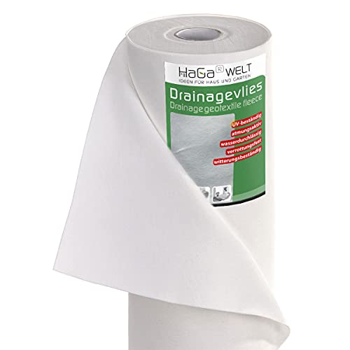 HaGa® Drainagevlies Filter Drainage Trennvlies 120g/m² in 2m Br. (Meterware) von HaGa