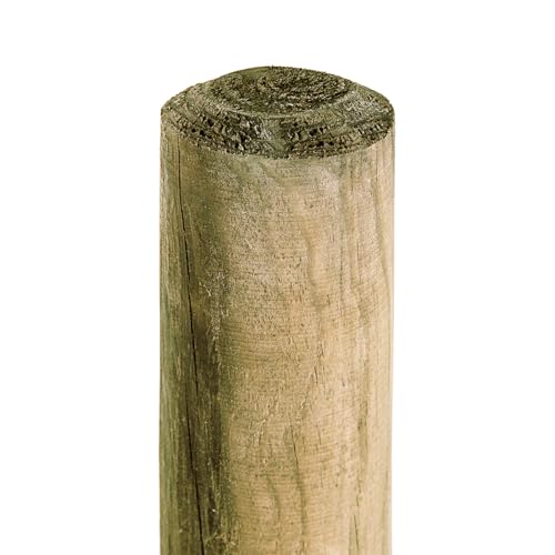 HaGa® Holzpfahl 1 Stk. Ø5cm in 125cm Höhe | Kesseldruckimprägniert (grün), Witterungsbeständig – Perfekt für Garten, Landwirtschaft und Außenprojekte von HaGa