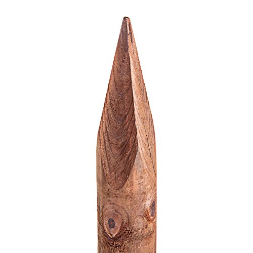 HaGa® Holzpfahl Baumpfahl Pfahl Zaunpfahl 6cmØ x 175cm Höhe aus Kiefer 5 St. - 175cm - Zaunbau - witterungsbeständig von HaGa