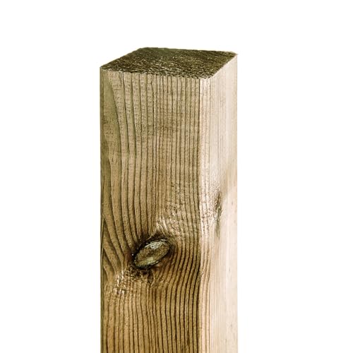 HaGa® Holzpfosten 5 Stk. 7x7cm in 180cm Höhe - Robuster Kiefernholzpfosten, grüne Kesseldruckimprägnierung, Wetterfest, für Zaunbau & Gartenprojekte von HaGa