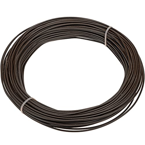 HaGa® Spanndraht 3mm x 50m - verzinkt - Gartendraht für Maschendrahtzaun - braun- langlebig- robust- UV-beständig von HaGa