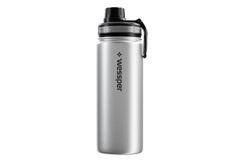 HaGa Thermoflasche Wessper ActiveMax Steel Bottle 500 ml mit 3 verschiedene Deckeln in, isolierend (hält 12 Stunden warm und 24 Stunden kalt), auslaufsicher von HaGa