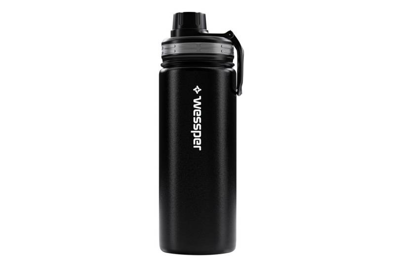 HaGa Thermoflasche Wessper ActiveMax Steel Bottle 500 ml mit 3 verschiedene Deckeln in, isolierend (hält 12 Stunden warm und 24 Stunden kalt), auslaufsicher von HaGa