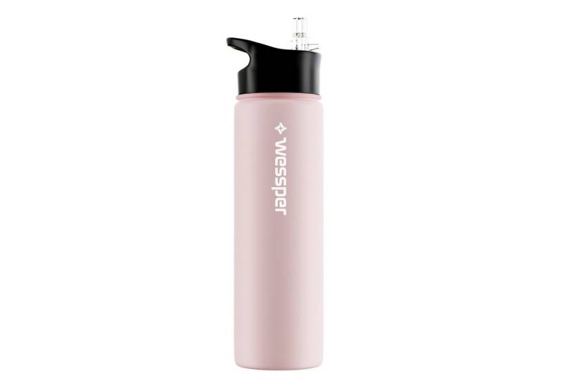 HaGa Thermoflasche Wessper ActiveMax Steel Bottle 700ml mit 3 verschiedene Deckeln in, isolierend (hält 12 Stunden warm und 24 Stunden kalt), auslaufsicher von HaGa