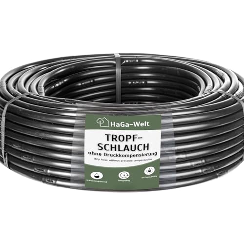HaGa Tropfschlauch 16mm ohne Druckkompensierung | 100m Länge | Bewässerungssystem - Wassersparender Bewässerungsschlauch für automatische Pflanzenbewässerung im Garten HaGa Tropfschlauch 16mm ohne Druckkompensierung | 100m Länge | Bewässerungssystem - Wassersparender Bewässerungsschlauch für automatische Pflanzenbewässerung im Garten von HaGa