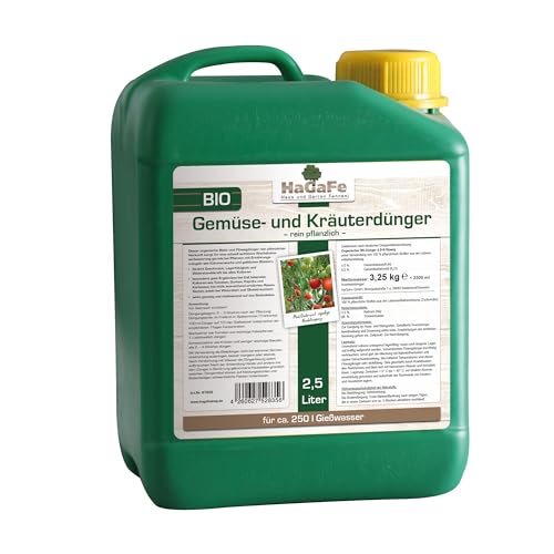 HaGaFe Bio Flüssigdünger Gemüsedünger Kräuterdünger Blattdünger Flüssig Dünger (2,5 L (1 x 2,5 L)) von HaGaFe