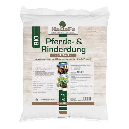 HaGaFe Pferdedung Pferdemist Rinderdung Kuhmist Universaldünger Dünger, 15kg (1x15kg) von HaGaFe